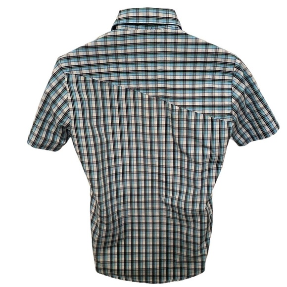 VOLCOM Stone Plaid Classic Fit Blue, Green & Black Plaid Shirt Men SP Small - Picture 4 of 7